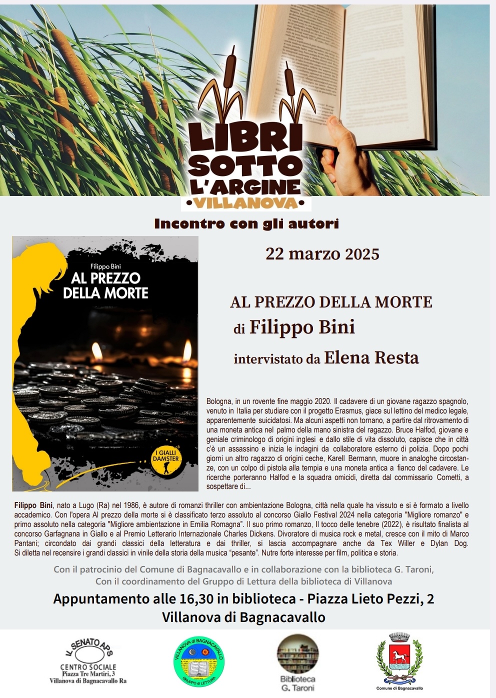 AL PREZZO DELLA MORTE di Filippo Bini intervistato da Elena Resta